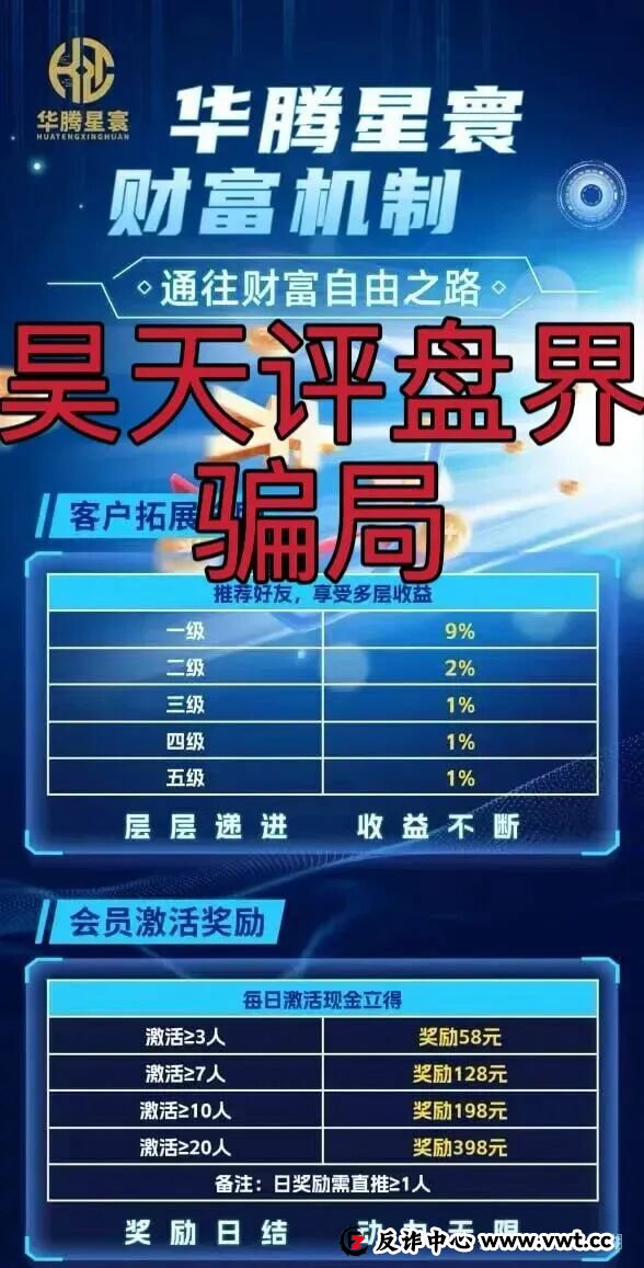 曝光:华腾星寰分红类资金盘骗局,典型的杀猪盘,已经开始单割,高度预警,绝对是要跑路了!(1) 曝光:华腾星寰分红类资金盘骗局,典型的杀猪盘,已经开始单割,高度预警,绝对是要跑路了!(1)