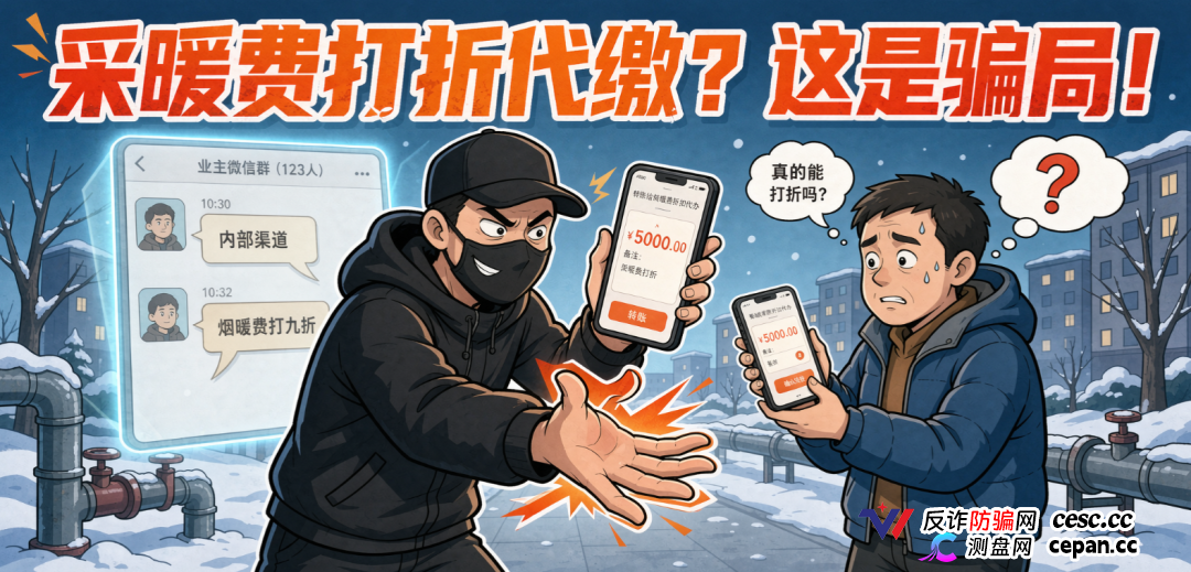 反诈预警｜供暖缴费季，警惕＂低价代缴采暖费＂新型骗局